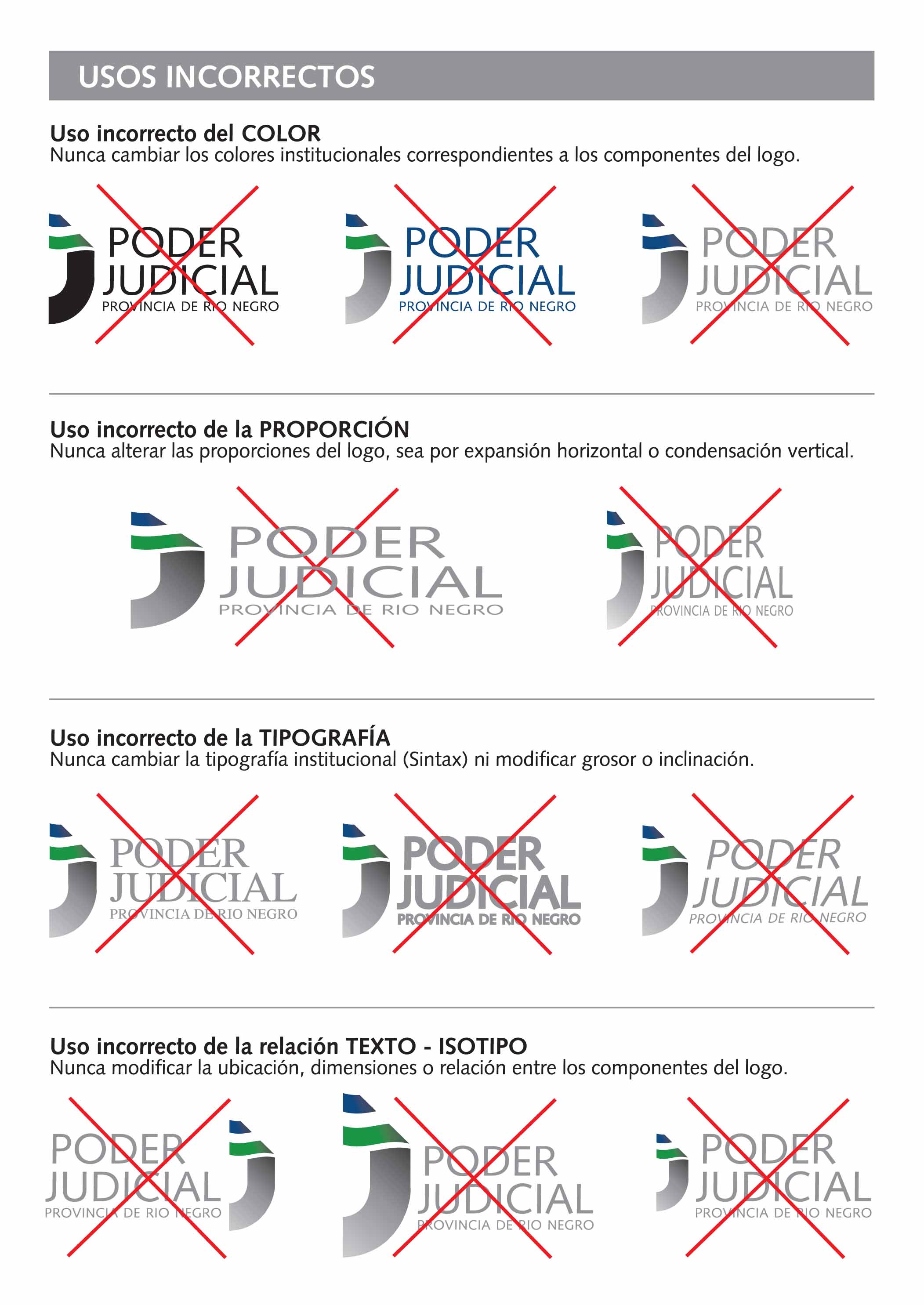 uso incorrecto del logo